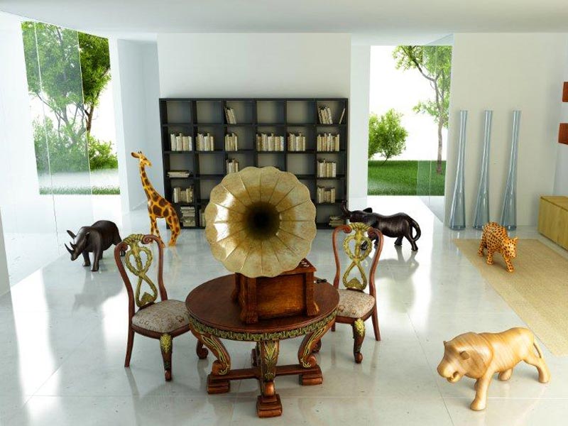 Interior Etnico Rendering Fotorealistico