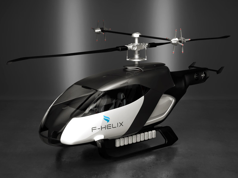 F-Helix - A Revolutionary 1-6 Seats 2 Blades Electric Helicopter